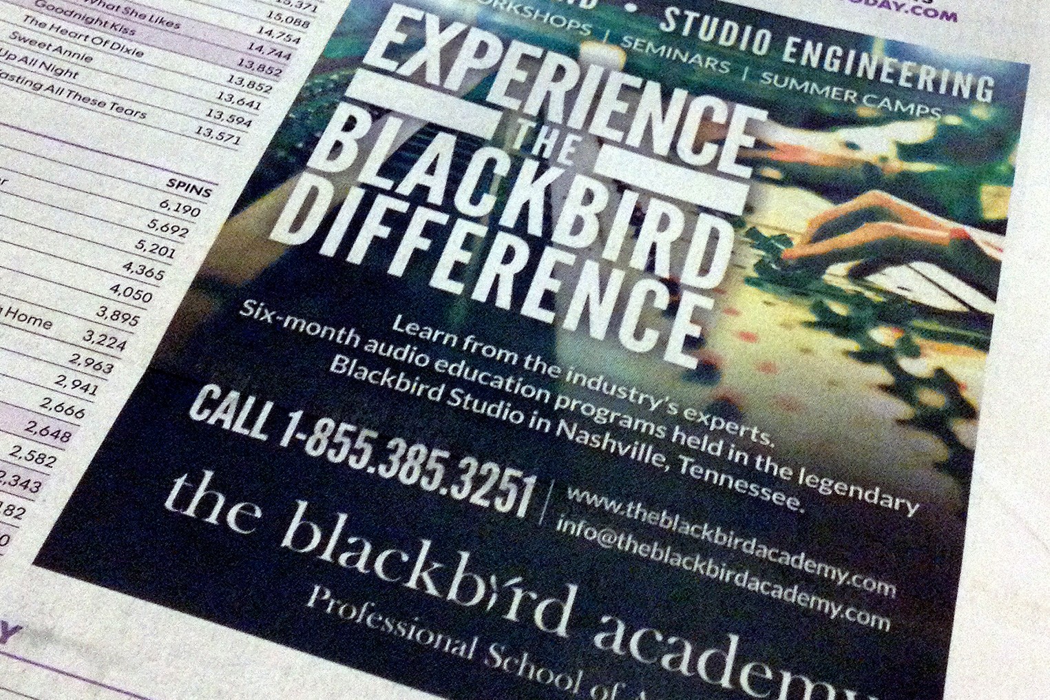 The Blackbird Academy, USA Today ad