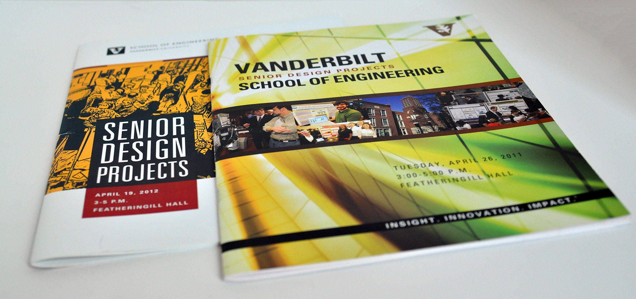 VU Engineering Senior Design Catalogs, graphic design